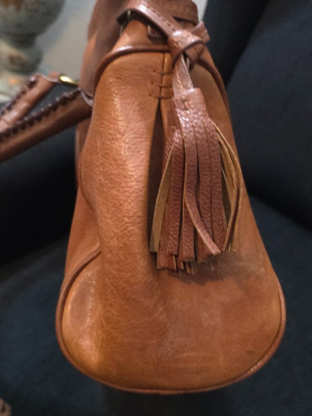 Margot Soft Brown Leather Satchel with Strap - Picture 4 of 11